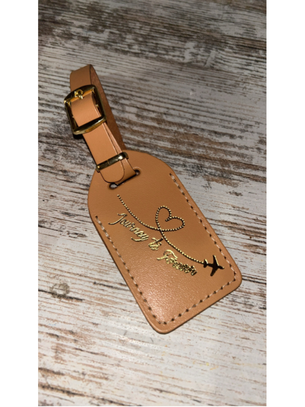 Unbranded Women's Travel Luggage Tag One Size Tan Gold
